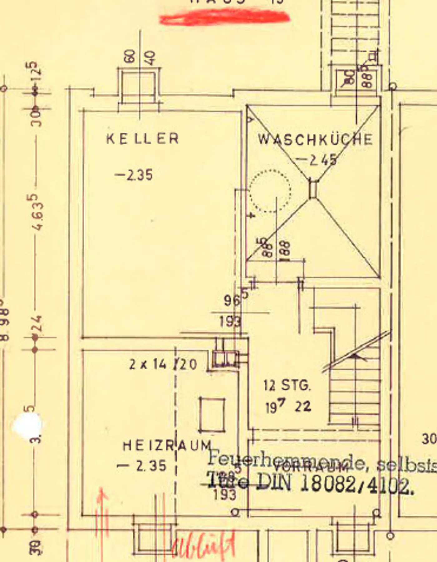 Grundriss Keller