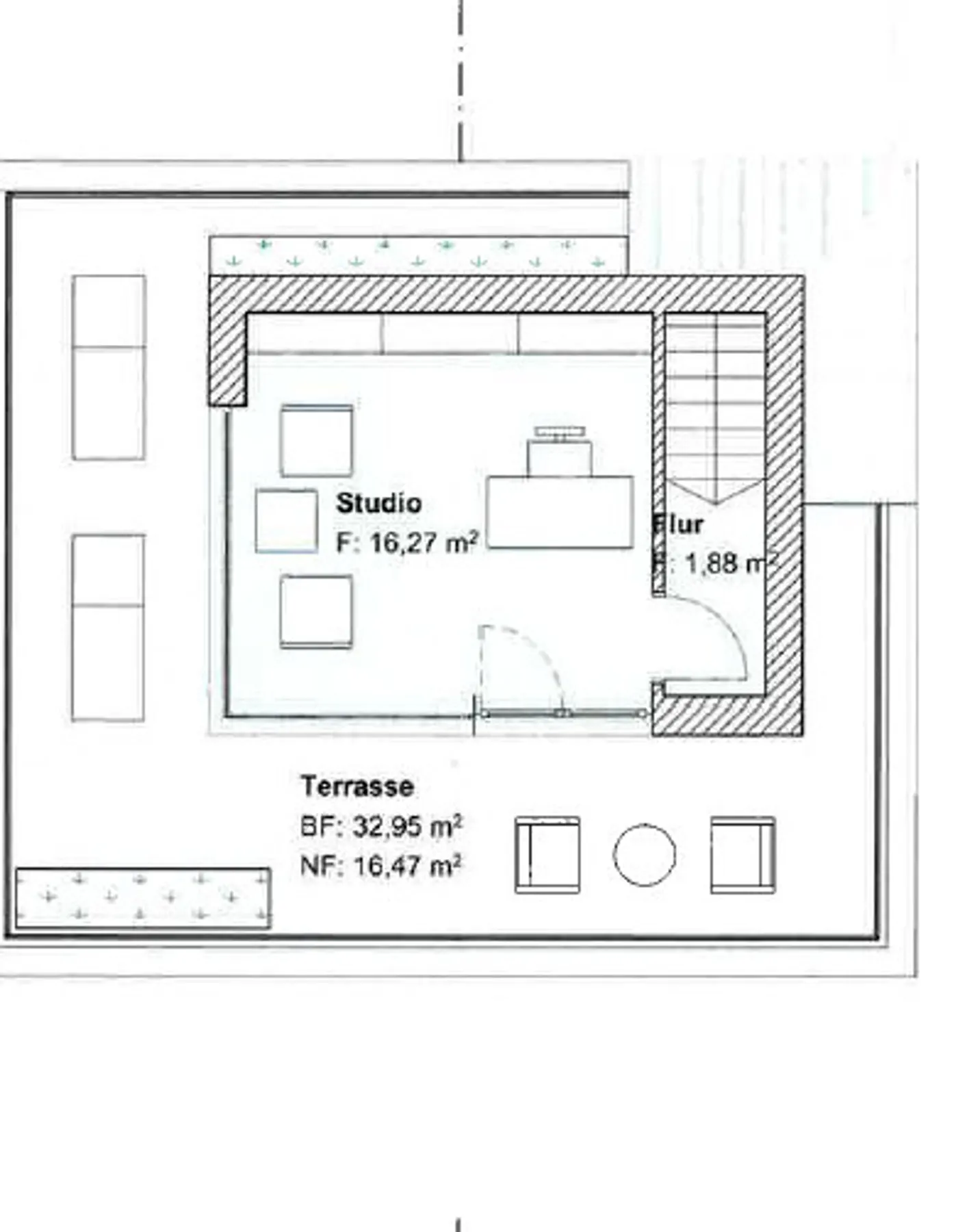 mögliche Bebauung Grundriss Dachgeschoss
