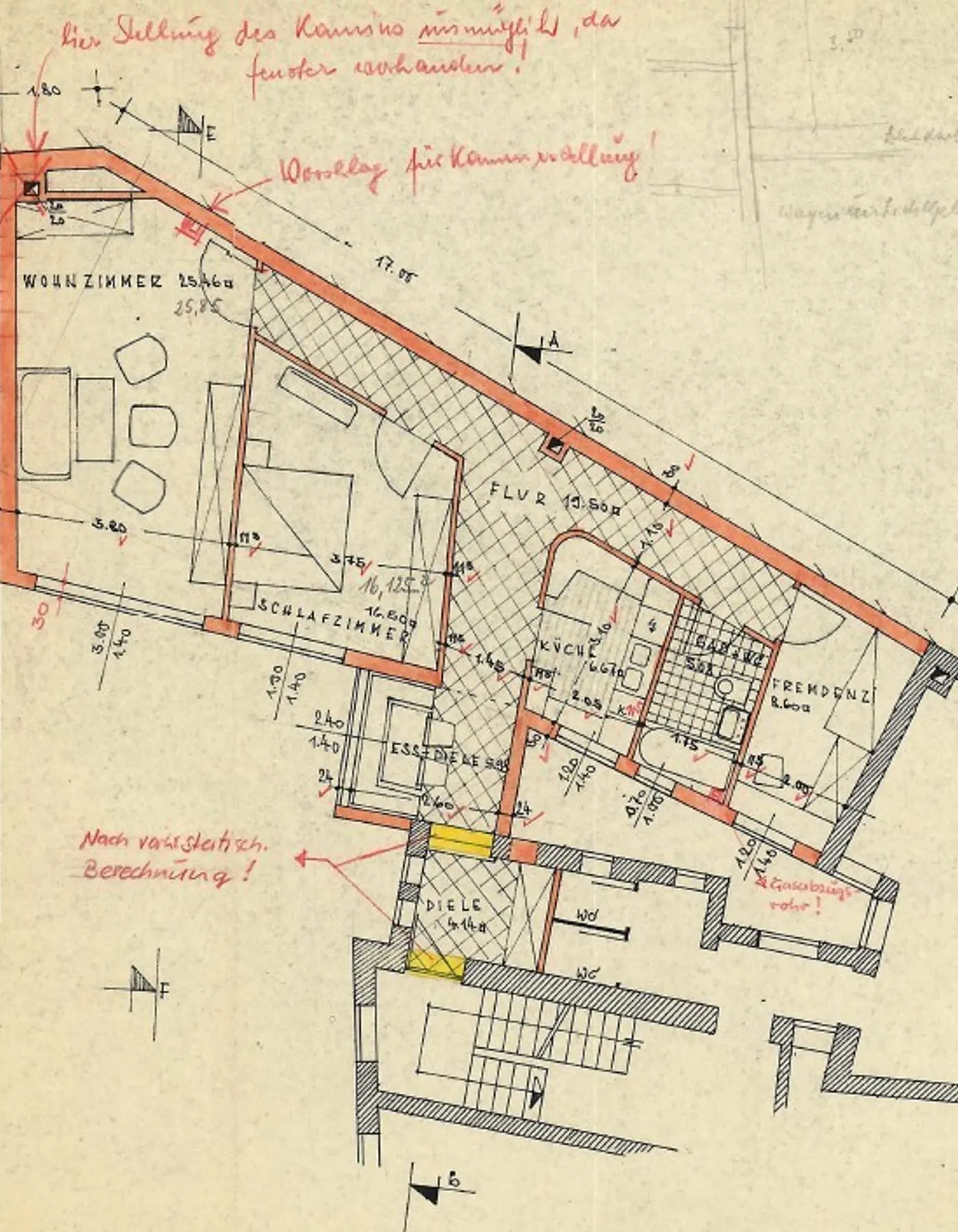 Grundriss 1. OG über Garage