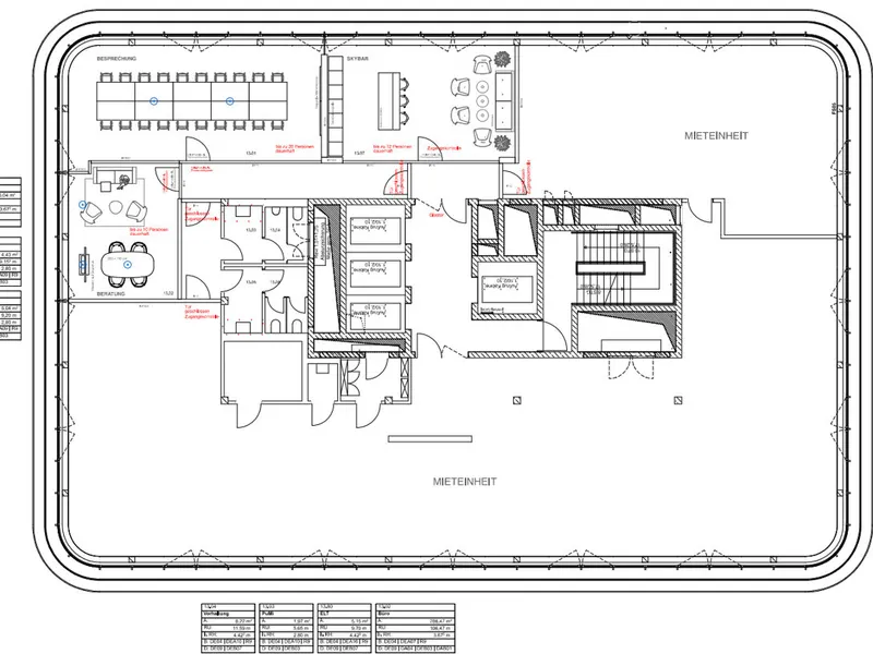 Hoch hinaus: Bürofläche im obersten Stockwerk des Donau Towers