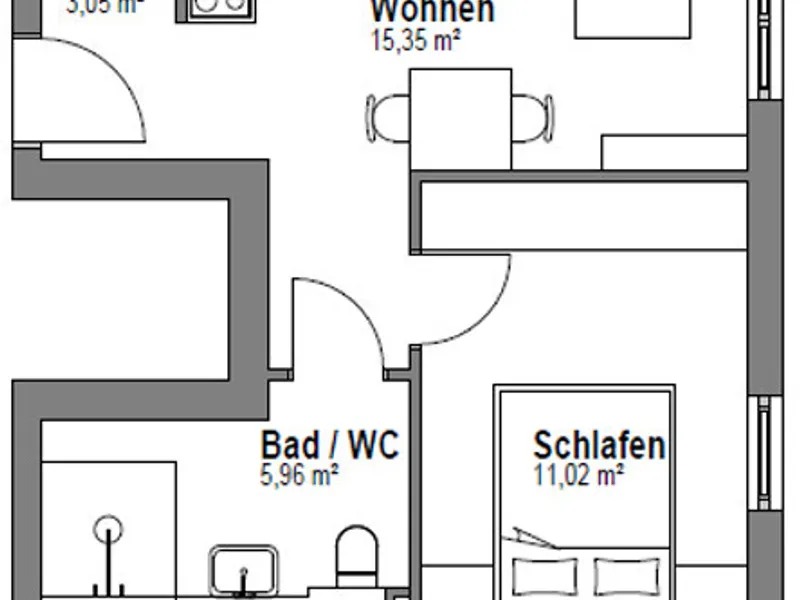 Neubau in Haunwöhr: 2-Zimmer-Gartenwohnung