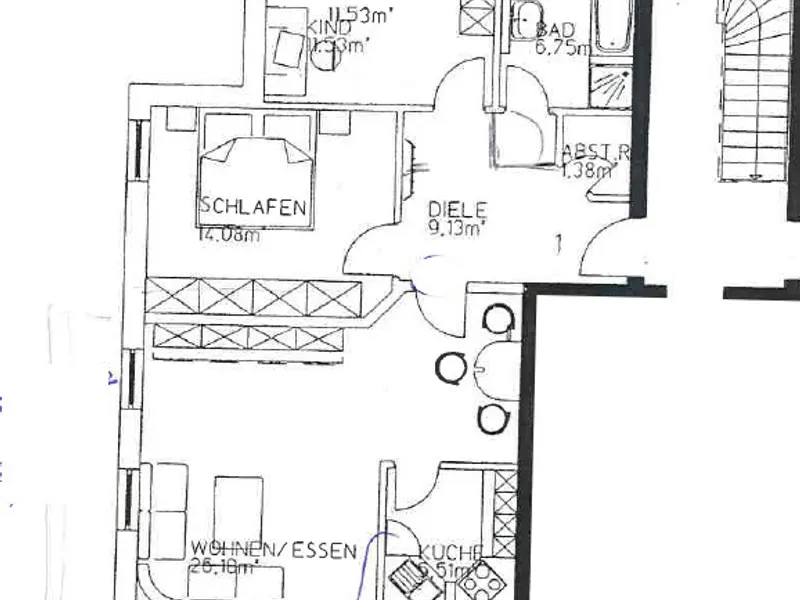 Attraktive 3-Zimmer-Wohnung in guter Lage