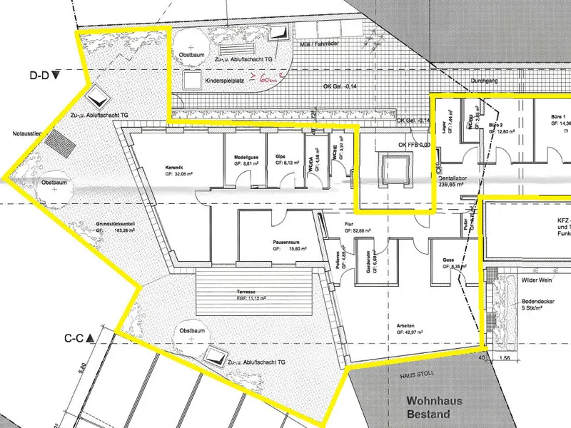 Rarität in der Innenstadt: Erdgeschossfläche mit Garten und Tiefgaragenstellplätzen