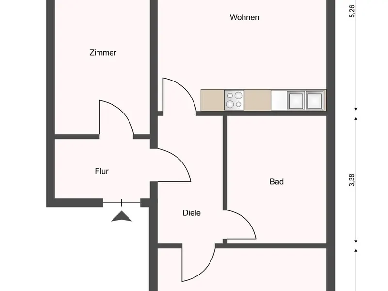 Gut geschnittene 3 Zimmer in Top Lage