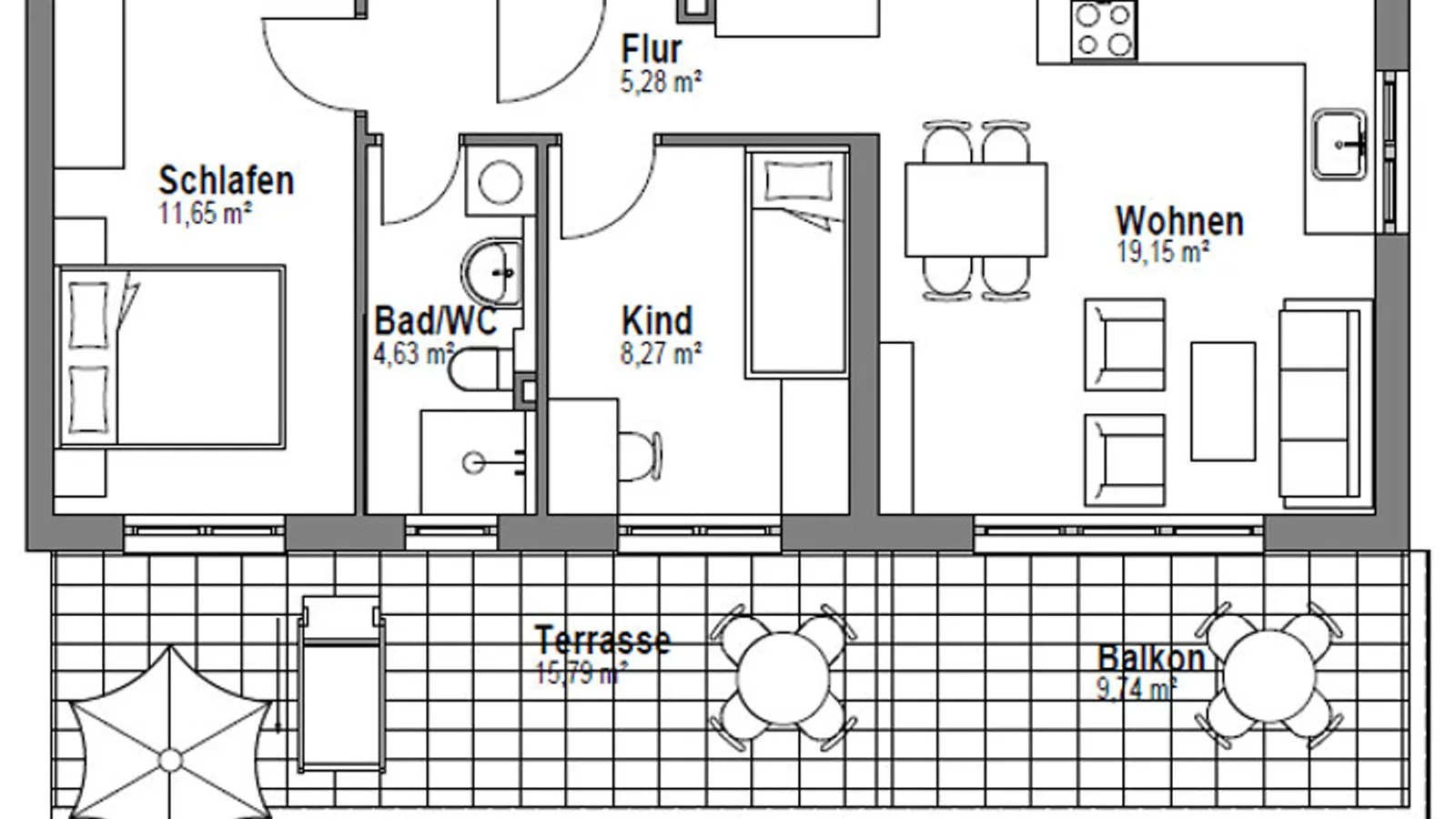 Sofort bezugsfreier Neubau: 3-Zimmer-Wohnung mit XXL-Balkon - Bild 11