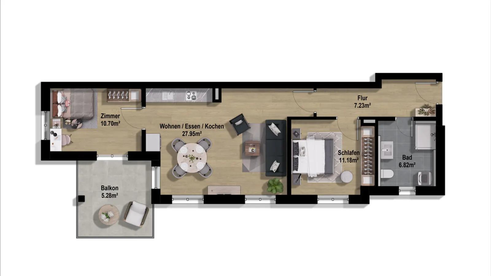Hochwertige Neubauwohnung mit großer Terrasse im 1. Obergeschoss mit Aufzug! - Bild 17