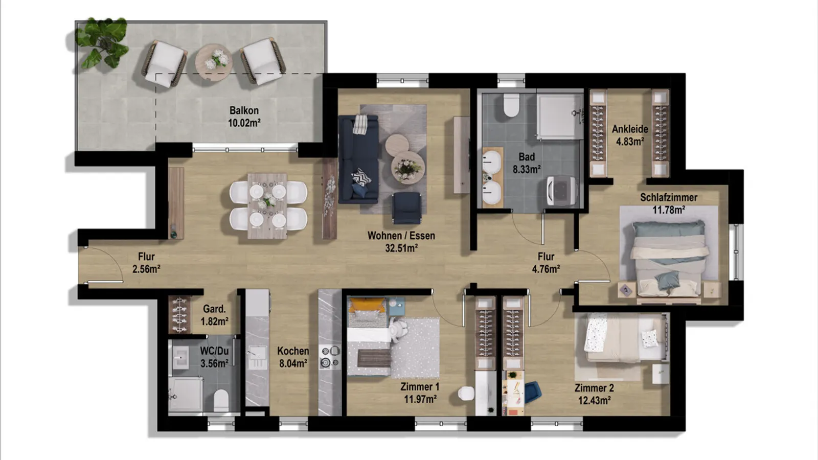 Großzügige Neubauwohnung im Obergeschoss mit großer Terrasse in Gaimersheim! - Bild 19