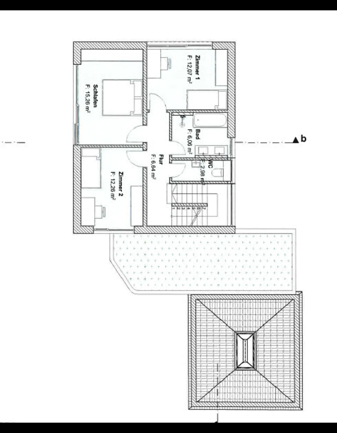 mögliche Bebauung Grundriss Obergeschoss