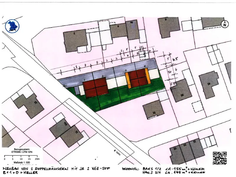 Doppelhaus oder Einfamilienhaus? 559 m² großes Baugrundstück mit Altbestand in Spitalhof!
