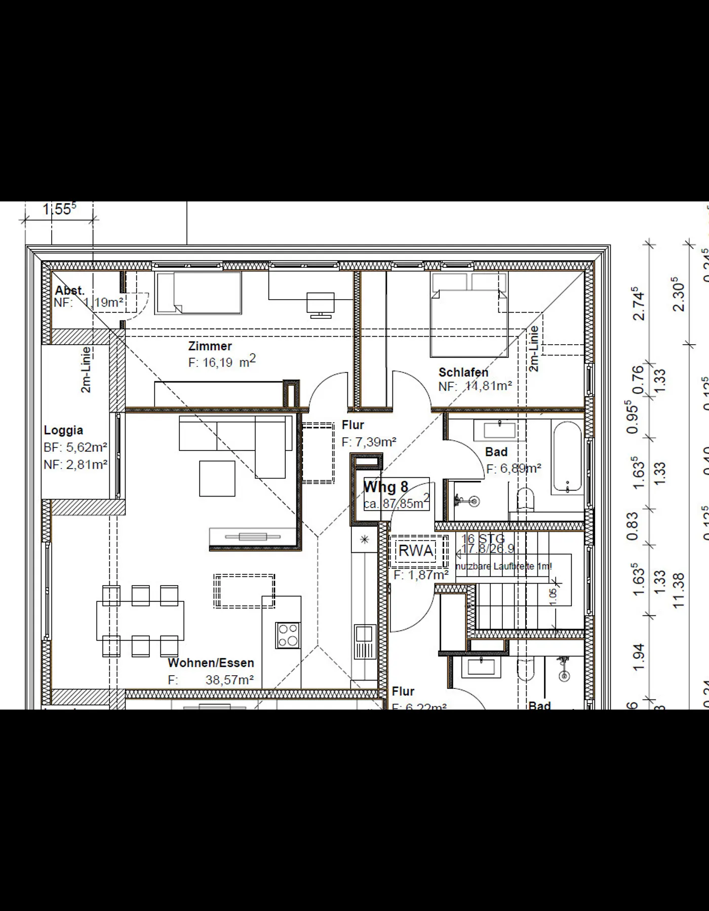 Grundriss Whg. 8